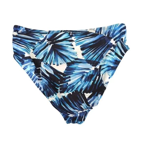 Mynah Blue Tropic Goddess Side Shirred High Rise Bikini Bottoms XL NWOT - Picture 6 of 13